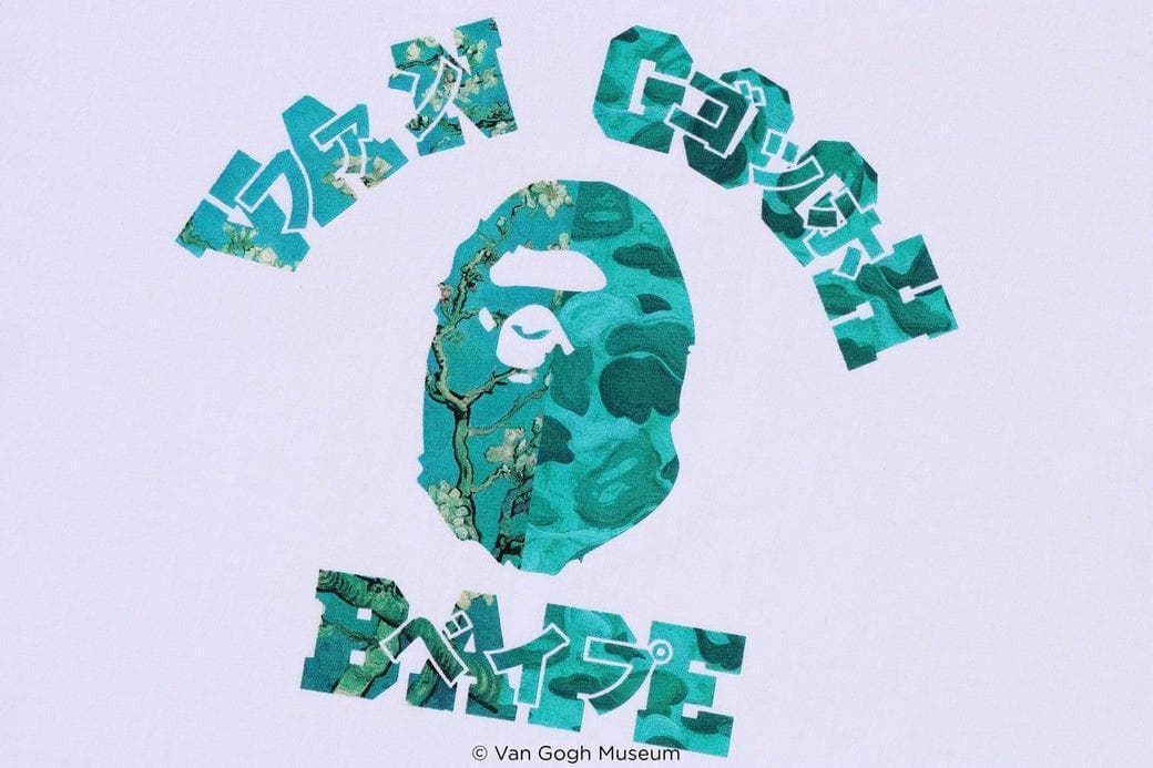 L BAPE X VGM COLLEGE TEE Tシャツ 白 ゴッホ カレッジ - メルカリ