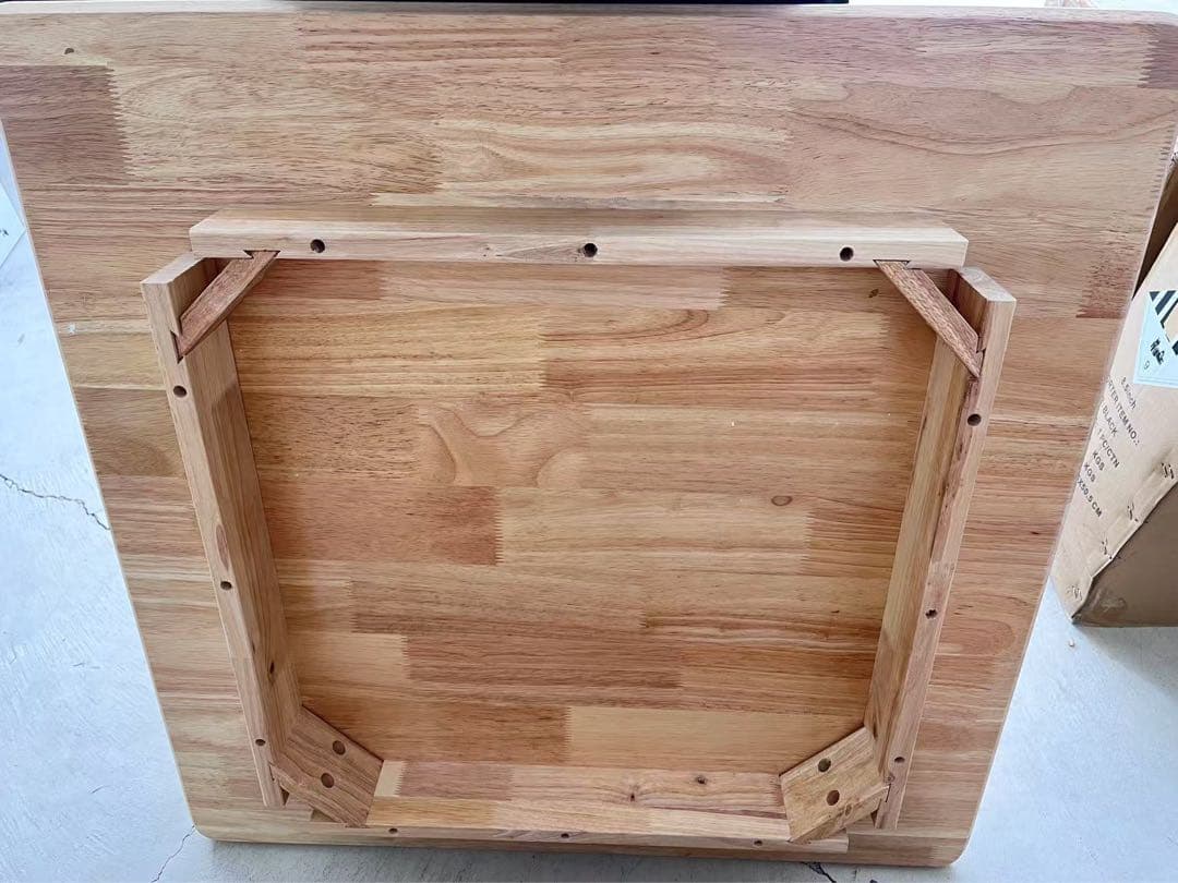 w002 ダイニングテーブル オック無垢木製カフェテーブル 2人 4人掛け 高め