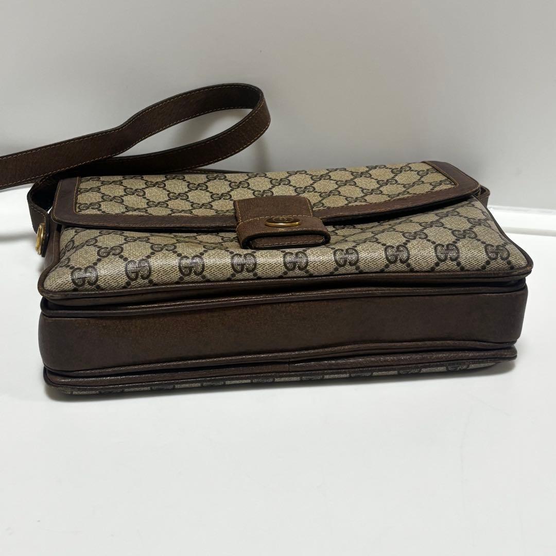 GUCCI オールドグッチ GGショルダーバッグ レザー ブラウン系