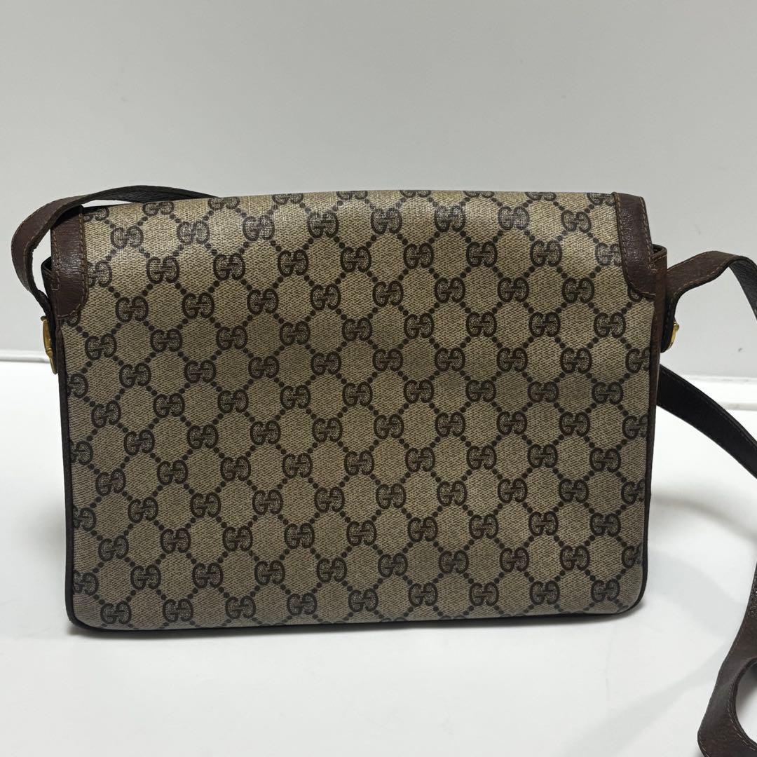 GUCCI オールドグッチ GGショルダーバッグ レザー ブラウン系