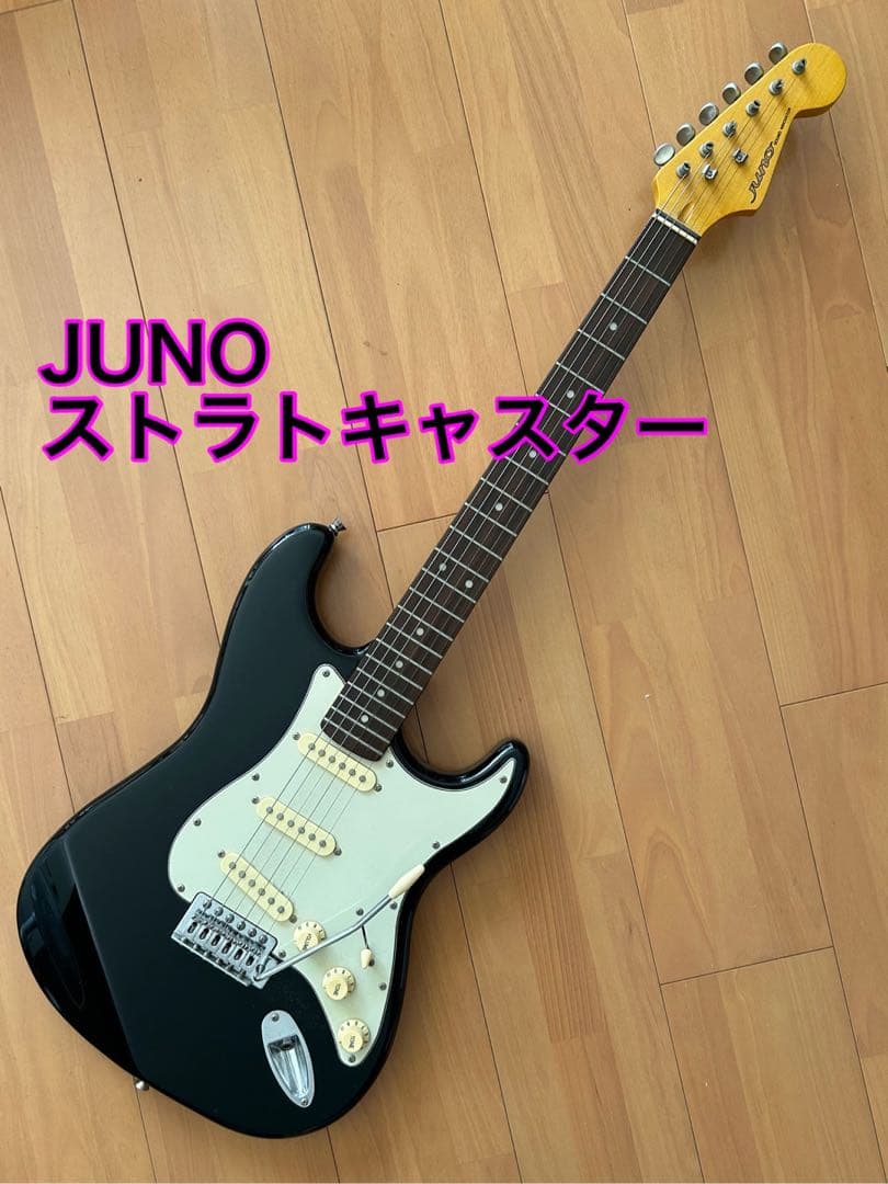 JUNO ストラトキャスター ブラック Juno ストラトキャスター Electric Guitar ジュノ エレキギター -a053