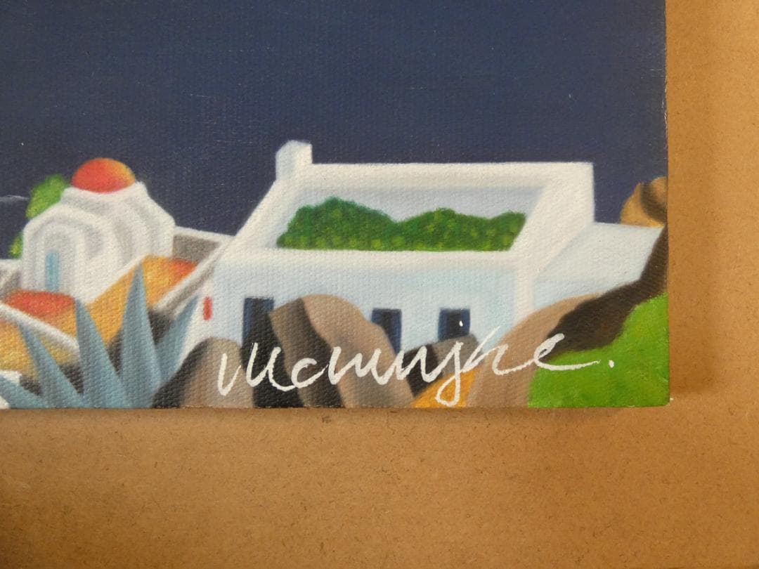 大型油絵　トーマス・マックナイト【　風景　】手描き 肉筆　アメリカ画家 額付き