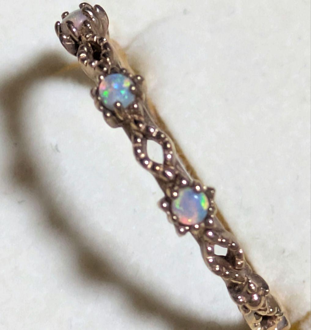 り*こ様 ノジェスk10オパール　ピンクゴールドリング