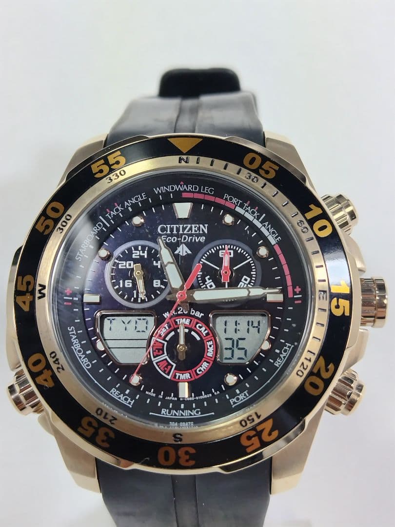 シチズン プロマスター海外モデル　20気圧防水　エコドライブ　レースタイマー