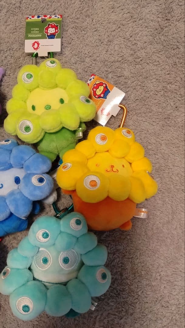 推しカラーサンリオなりきりぬいぐるみ　カラビナ付　（コンプリート7点セット）