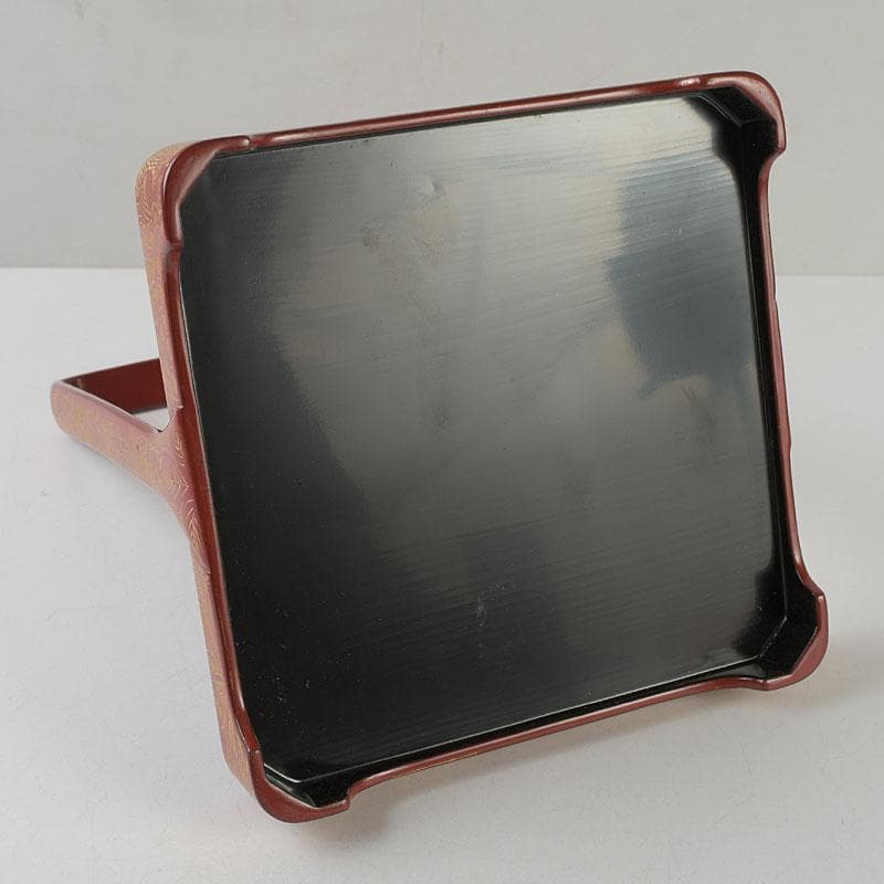 ゆりる　輪島塗　沈金蒔絵　菊彫文　手提四段重箱　共箱　M　R9137H