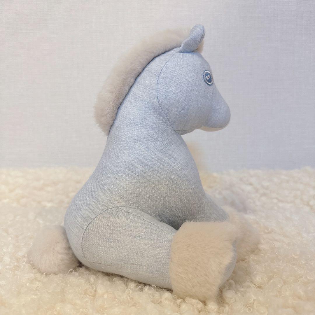 HERMES エルメス ベビーエルミー ぬいぐるみ 馬 水色
