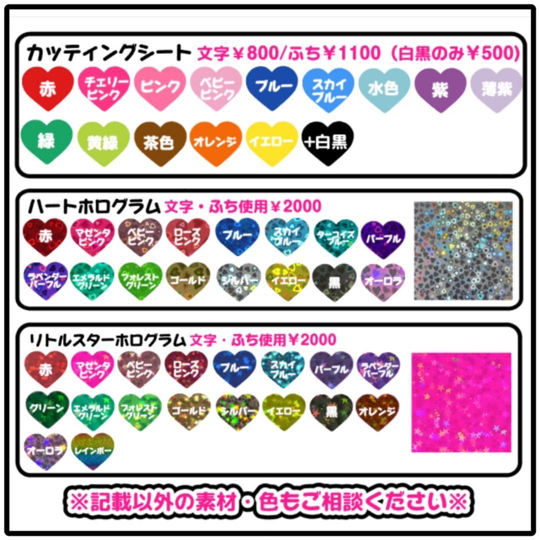 うちわ文字 オーダーページ