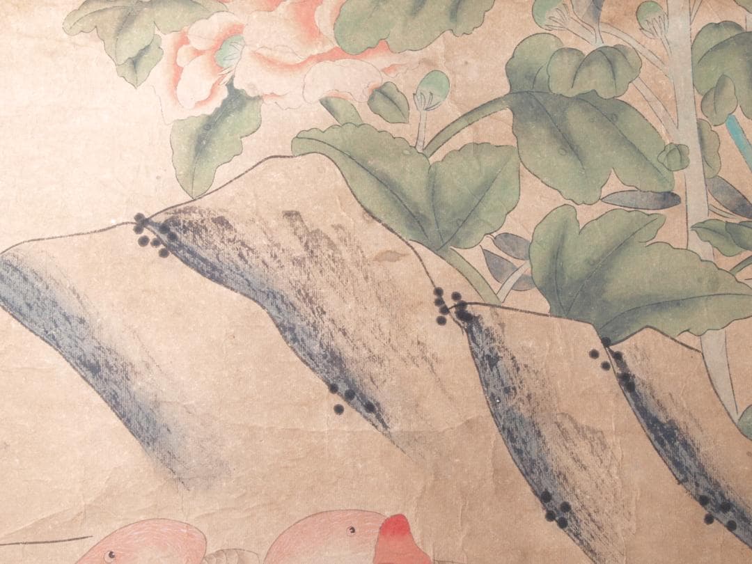 中国宋時代 林椿作 肉筆保證 唐物唐本 掛け軸 捲りAK823A13-2