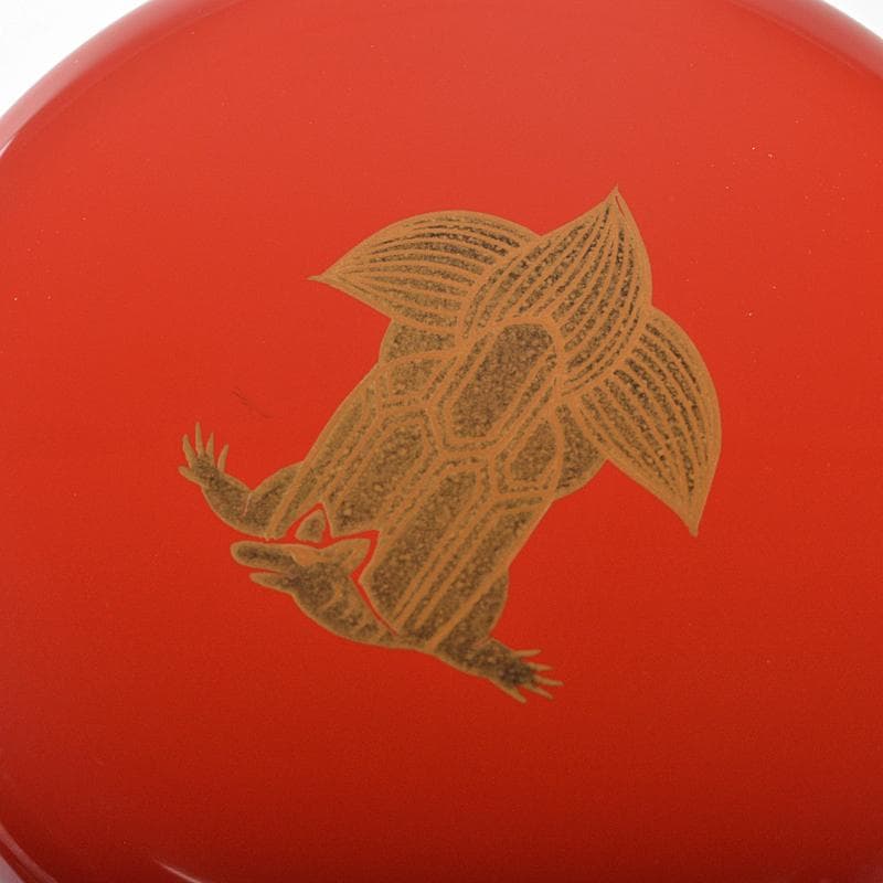 茶道具　松雲造　登亀蒔絵　中棗　極め箱　M　R6556