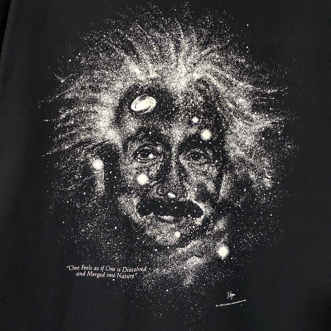 90s アインシュタイン Tシャツ ビンテージ 偉人 アート M スーベニア