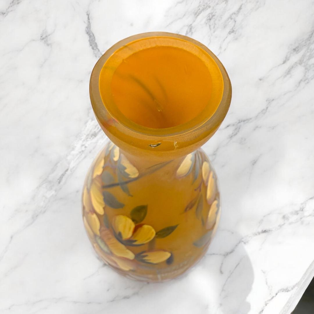 証明書付】ドームナンシー 花瓶 高さ20cm 幅8.5cm カメオ彫りの通販は