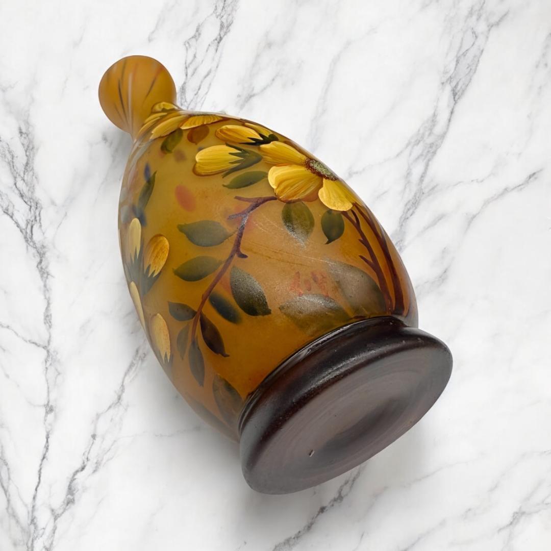 証明書付】ドームナンシー 花瓶 高さ20cm 幅8.5cm カメオ彫り 美術品