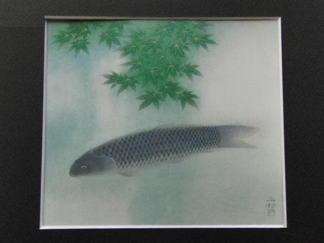 丸山石根、【樹下】、希少な額装用画集より、新品額装付