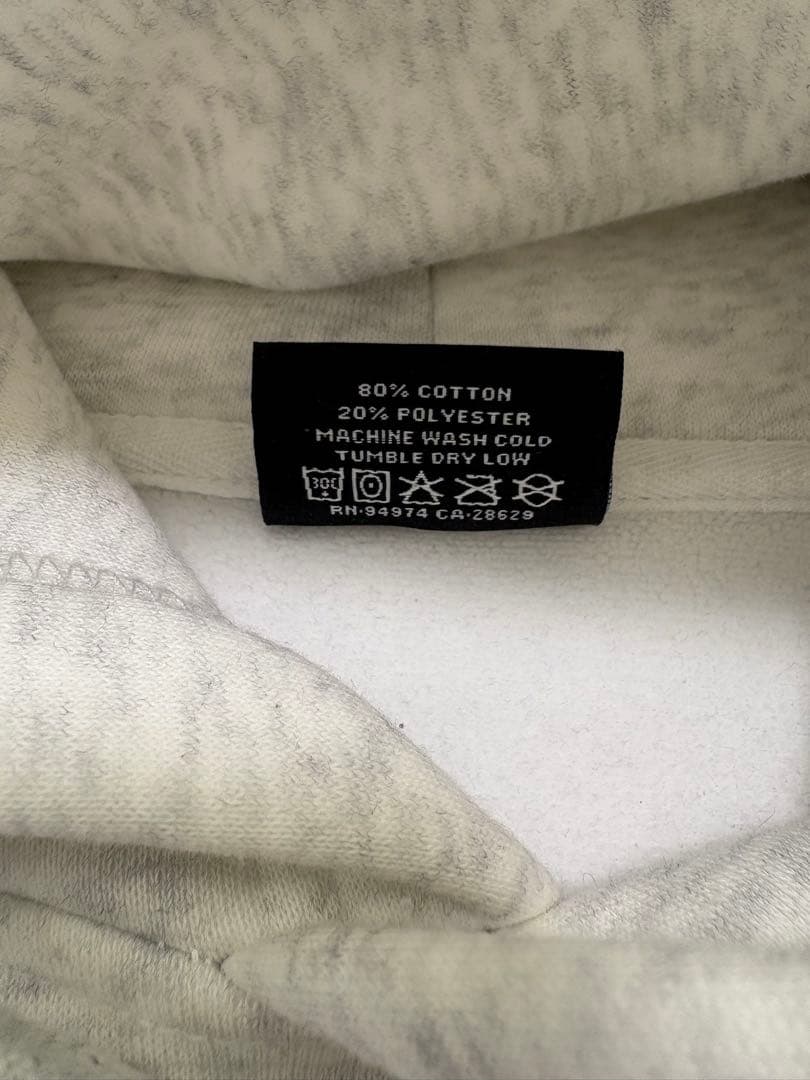 Stussy グレー パーカー フード付き　Lサイズ