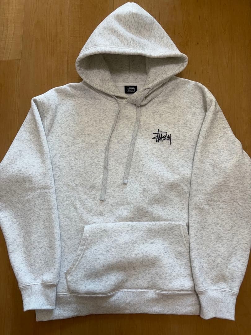 Stussy グレー パーカー フード付き　Lサイズ