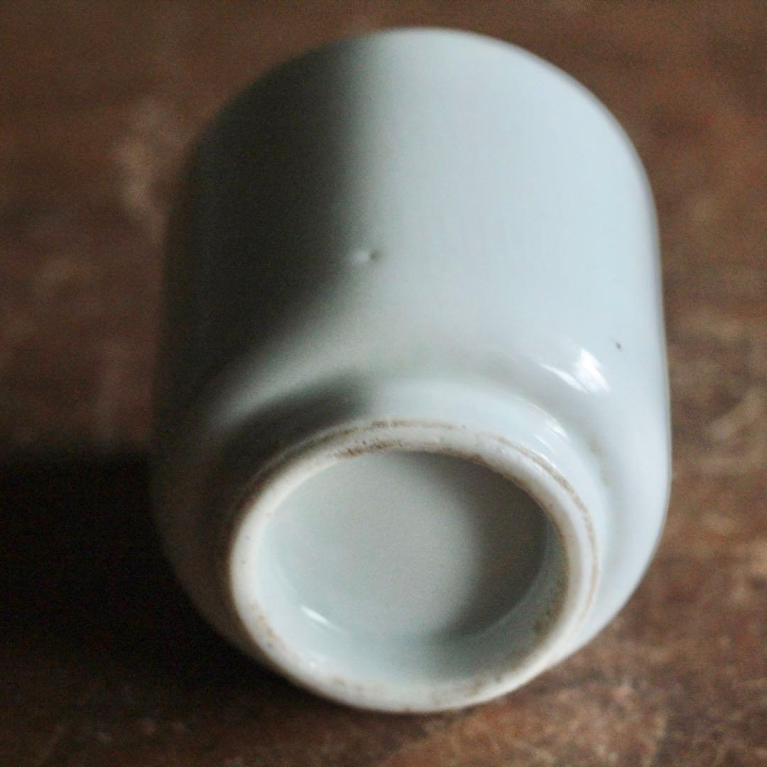 白磁 筒碗 筒盃 No.5 古道具 アンティーク 検）伊万里波佐見平佐