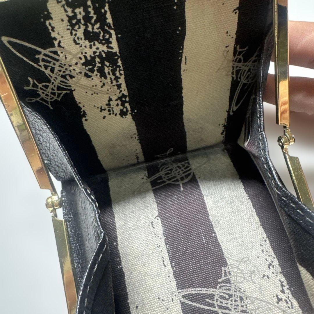 Vivienne Westwood 二つ折り財布 黒 がま口 箱付き