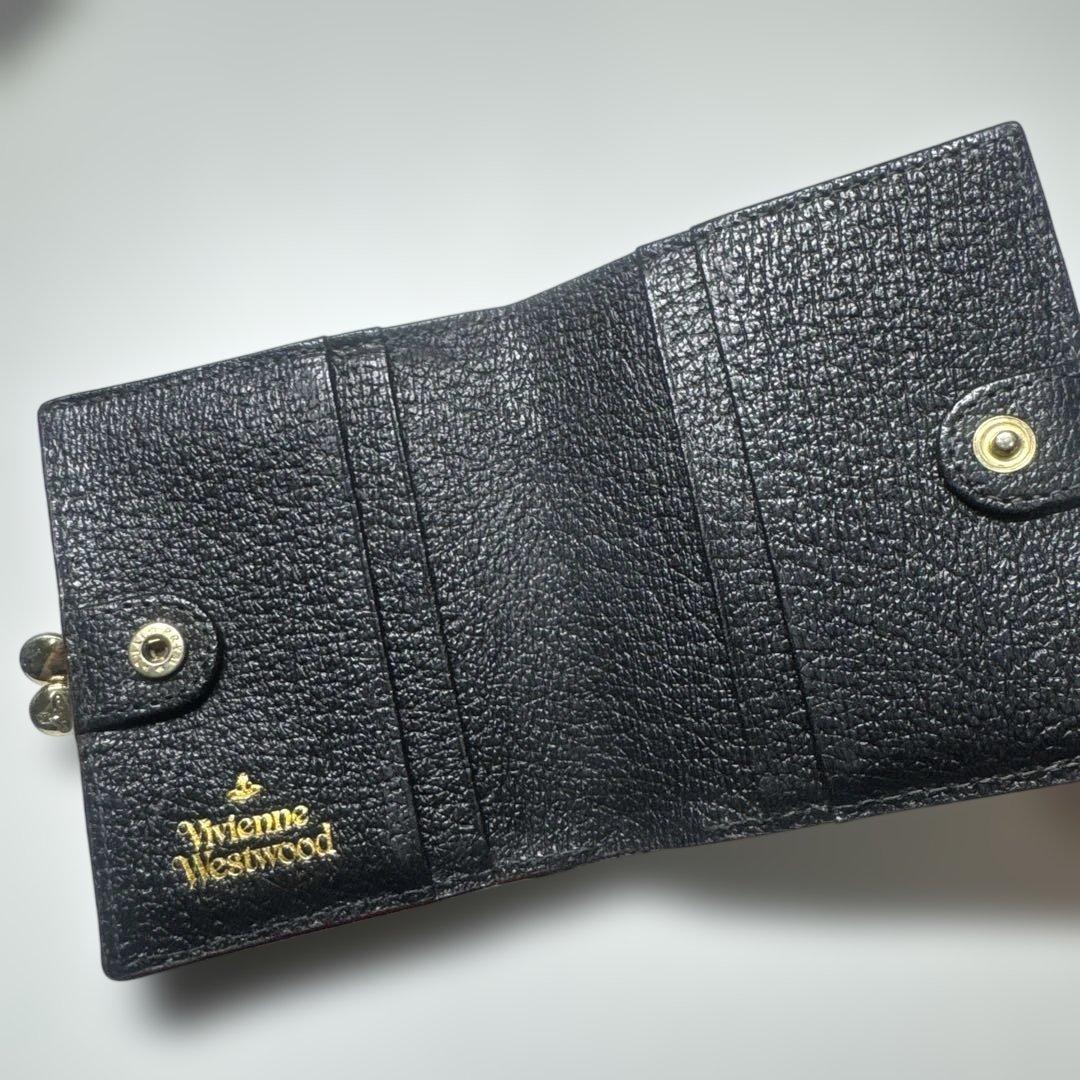 Vivienne Westwood 二つ折り財布 黒 がま口 箱付き
