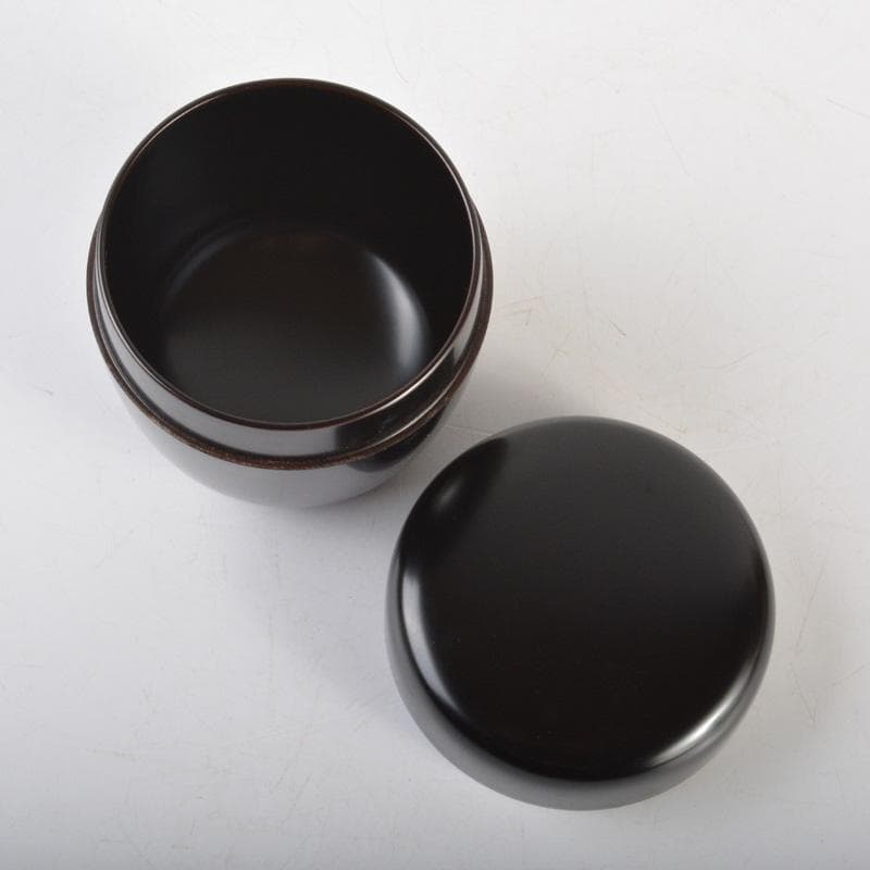 茶道具　廣鳳作　真塗　黒漆　大棗　共箱　V　6658