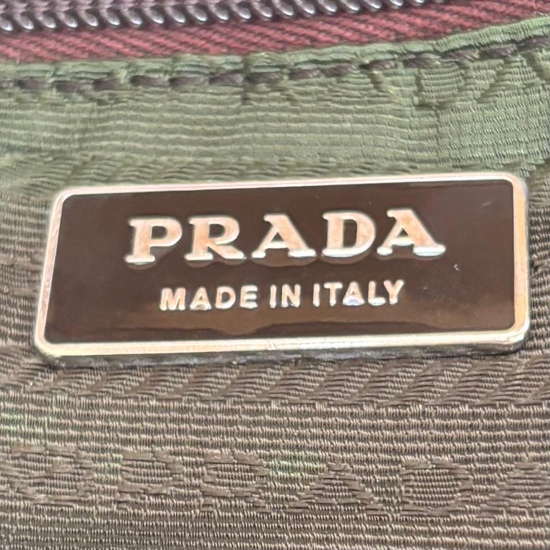 PRADA プラダ ミニボストンバッグ ボーリング 南京錠 ダークグリーン
