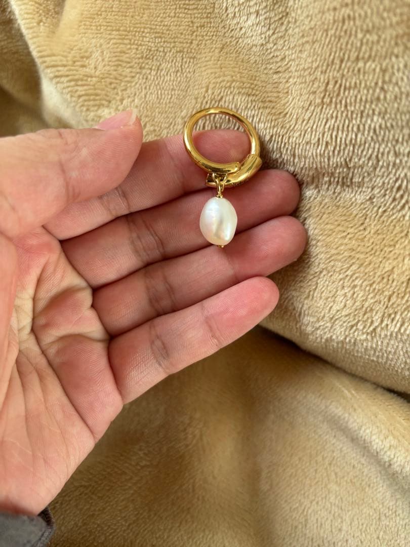 Chloé クロエ darcey パールリング 7号 ゴールド