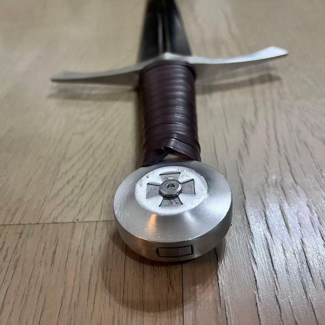 片手用西洋剣 茶色 全長 100cm 刃長 80cm 十字軍剣模造 武具 日本刀