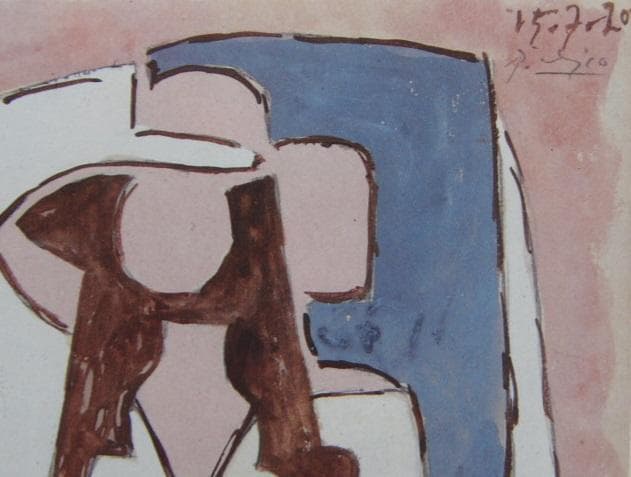 PABLO PICASSO、パブロ・ピカソ、【FEMME ASSISE】