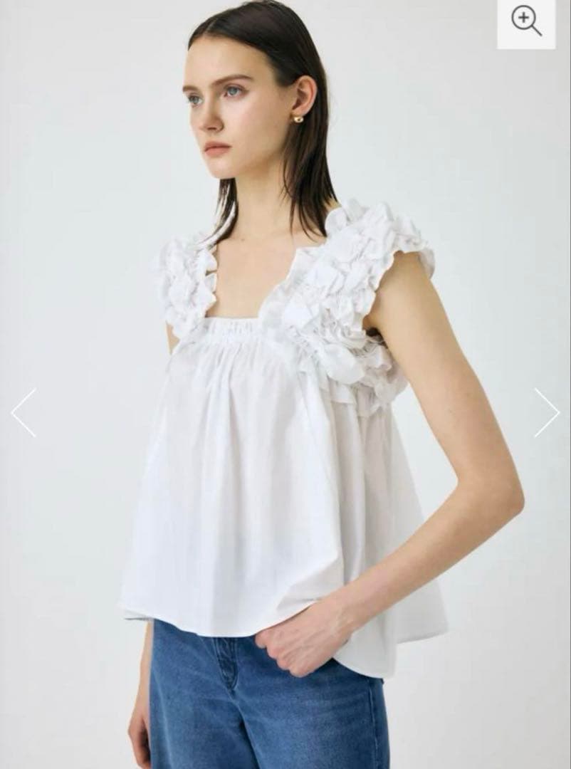 新品未使用moussy SHOULDER FRILLS トップス