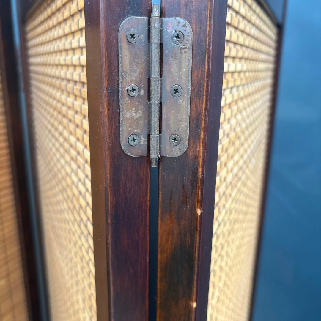 カントリー調 木製三つ折りパーテーション ハート型 カントリー調 木製