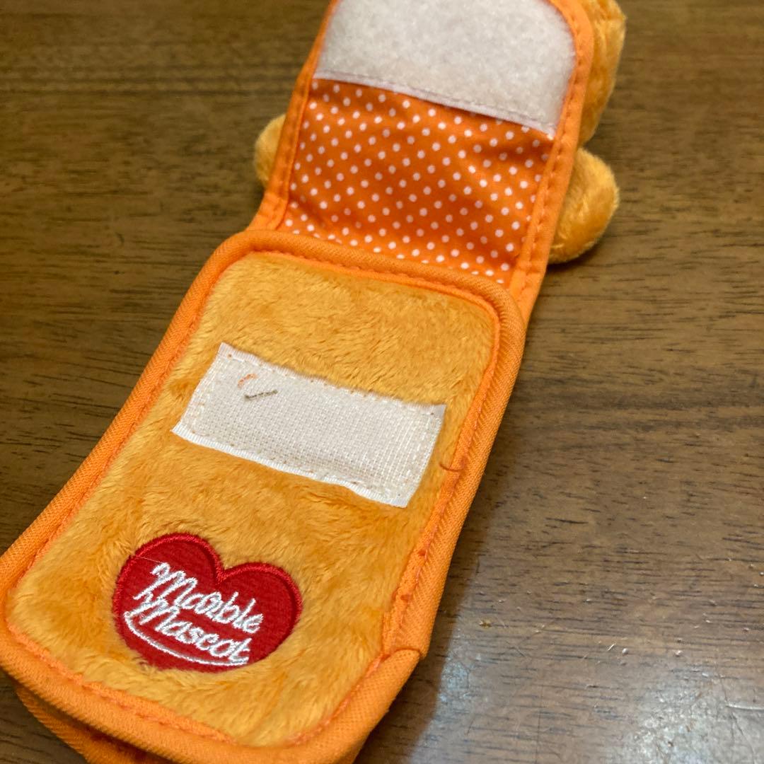 marble mascot ぬいぐるみポーチ　マーブルマスコット　オレンジ　クマ