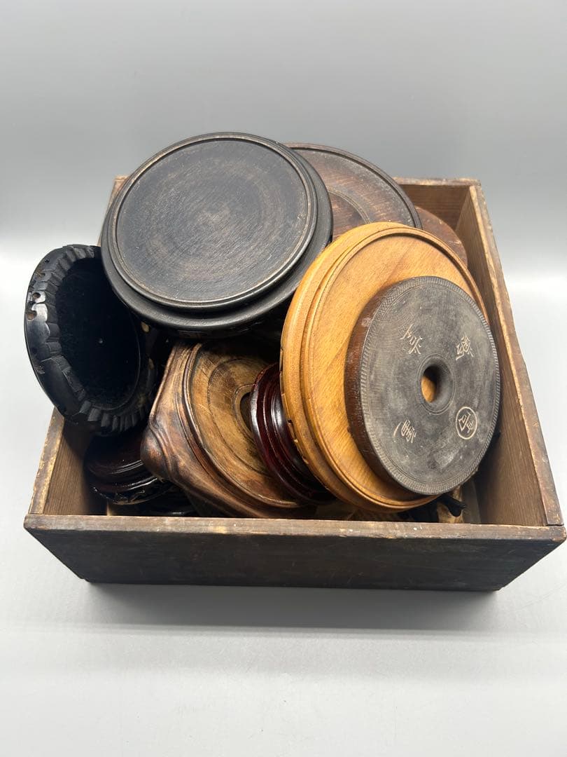 【骨董品】　老唐木底座　複数枚