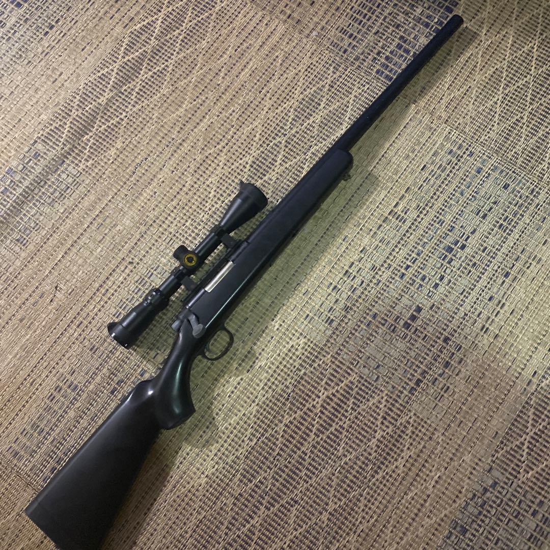 ジャンク品　スナイパーライフル ブラック スコープ付き