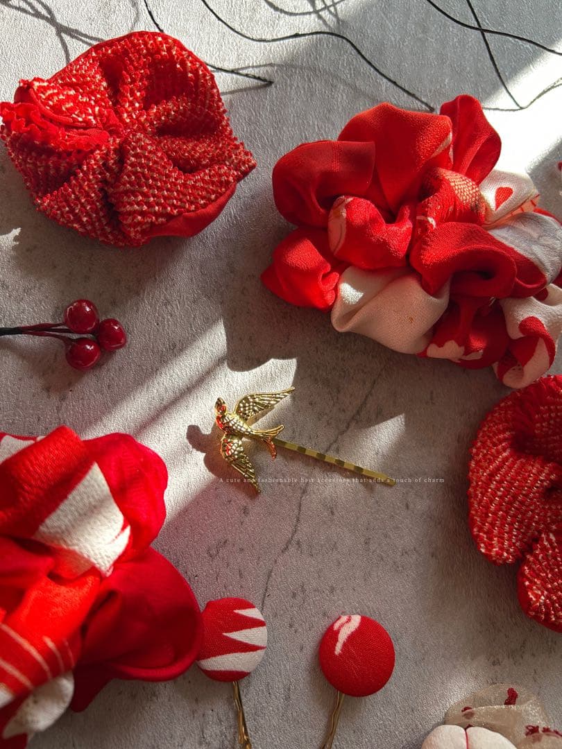 w*4様 七五三　七五三髪飾り　ヘッドドレス　着物髪飾り　リメイク髪飾り　043