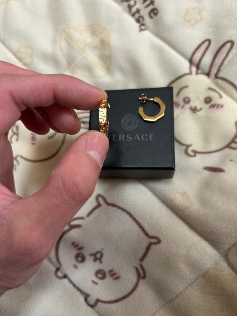 VERSACE ゴールド確実正規品グレカピアス　男女兼用 VERSACE（ヴェルサーチェ） ヴェルサーチ ピアス ゴールド グレカ