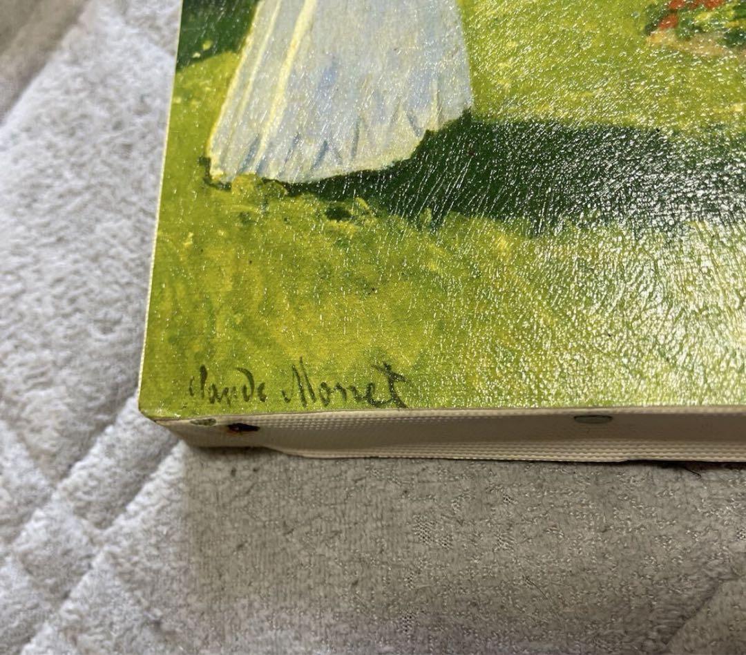 モネ　庭の女　ルノワール　複製画　モネとその仲間たち展　油彩　画布　木枠