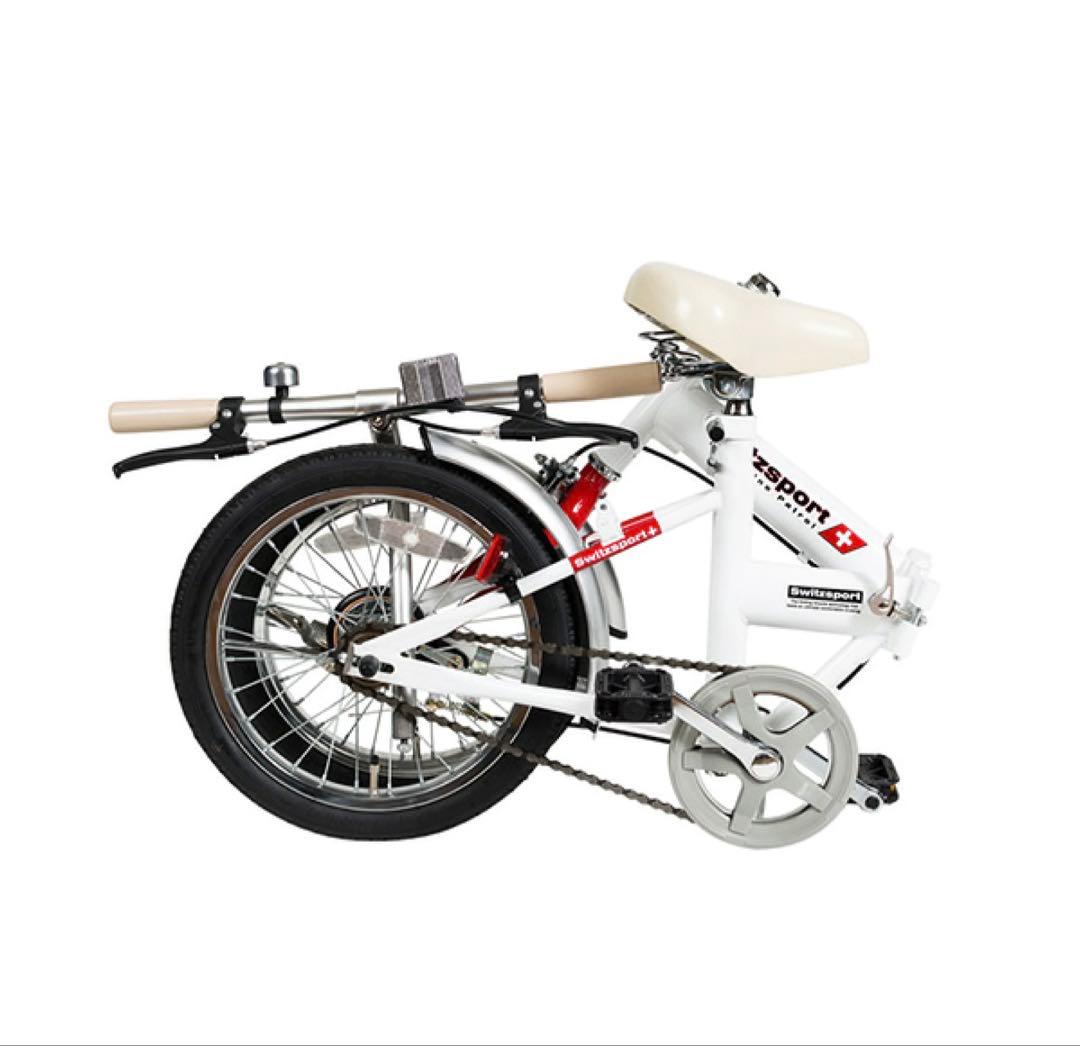 Switzsport 折りたたみ自転車 ホワイト/レッド