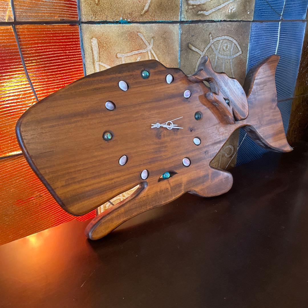 値下げ‼︎壁掛け時計　ザトウクジラ親子掛け時計