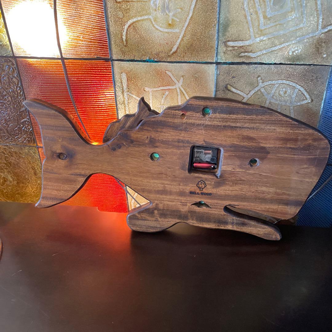 値下げ‼︎壁掛け時計　ザトウクジラ親子掛け時計