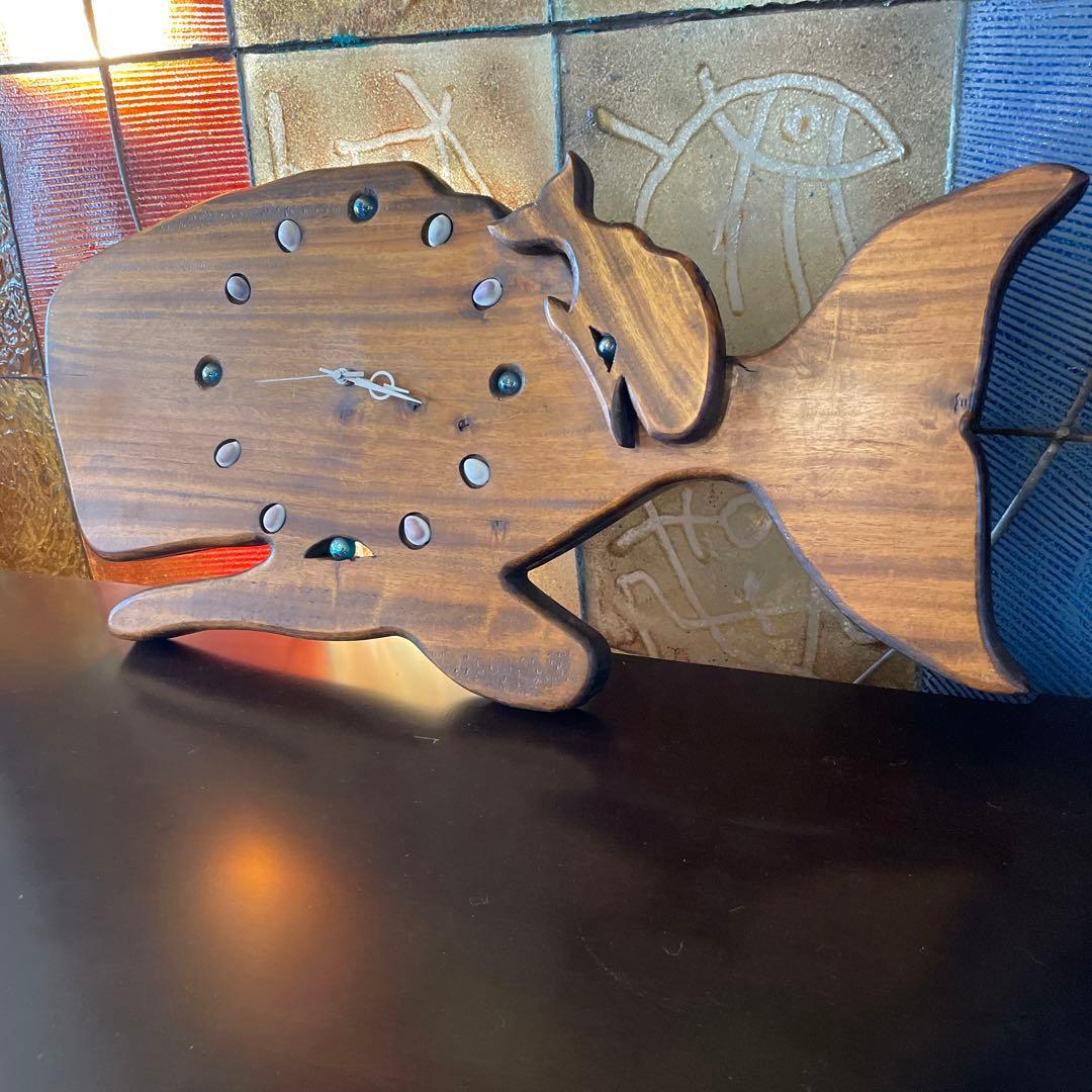 値下げ‼︎壁掛け時計　ザトウクジラ親子掛け時計