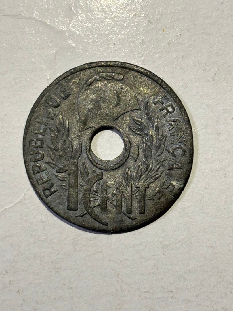 フランス領インドシナ 1セント亜鉛貨 1940年 古銭 アジア 外国コイン