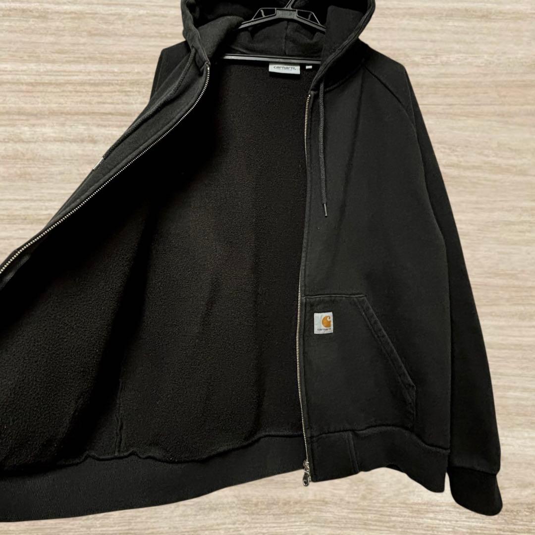 Carhartt WIP ジップパーカー フーデッドスクエアラベルジャケット L