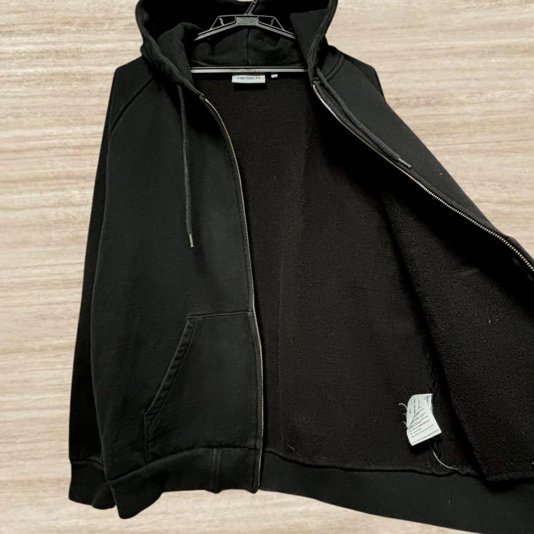Carhartt WIP ジップパーカー フーデッドスクエアラベルジャケット L