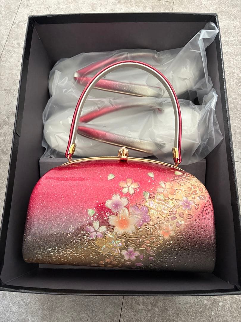 成人式に⭐︎和装用バッグと厚底草履セット