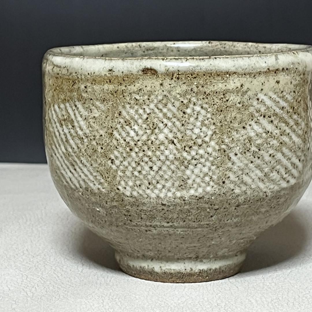 人間国宝 島岡達三 象嵌碗 共箱 初期作品 抹茶碗 茶道具 k3396 皿人間