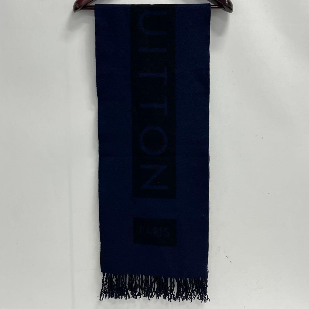 ルイヴィトン マフラー エシャルプ バローダ カシミヤ100% ネイビー