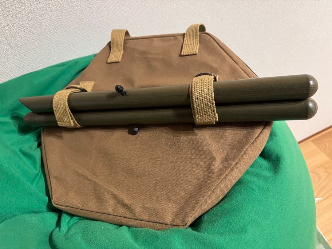 SOMABITO 焚火サイドスタンドVein ミリタリーグリーン ケース付