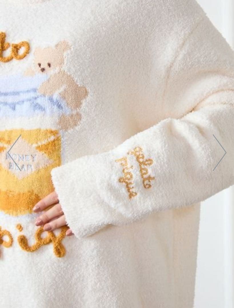 ジェラートピケ ベビモコはちみつベアジャガードプルオーバー