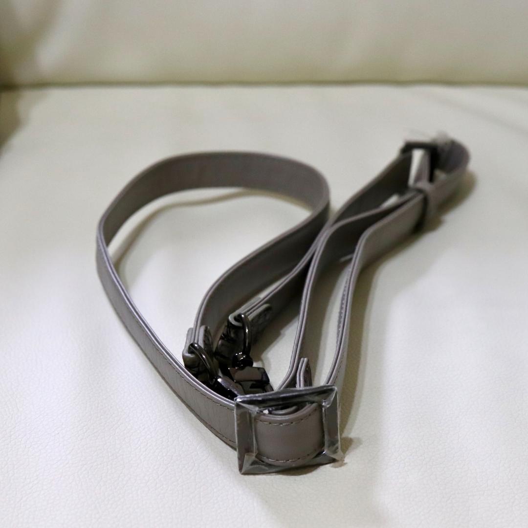 マットクロコダイル 2WAY トート＆ショルダーバッグ グレー