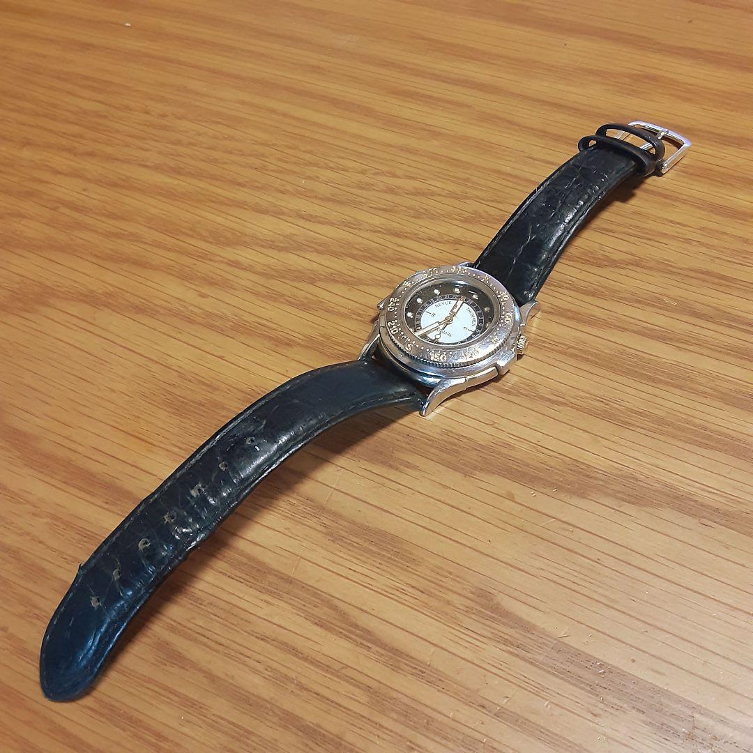 レビュートーメン　ランドマーク　方位計 デイト　メンズ腕時計　稼働品